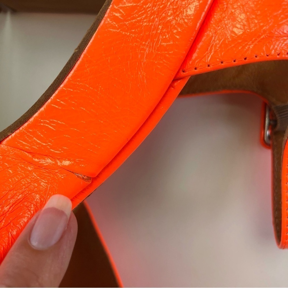 L’Intervalle neon orange platform sandal Size 39 Valtos Mod 70s Disco - Picture 5 of 14